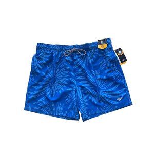 Speedo Mens Eco 4-Way Comfort Stretch Swim Trunks Blue Size 2XL UPF 50+ Sun Safe